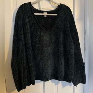 a new day Women's Dark Emerald V-Neck Sweater